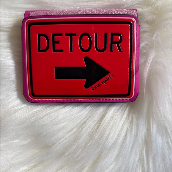 Kate Spade Pink Detour Sign Card Case - Picture 1 of 5